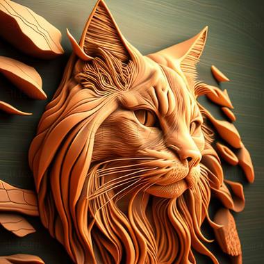 3D model Maine Coon cat (STL)